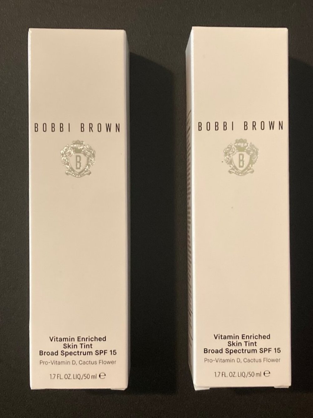 New in Box! Set of 2 BOBBI BROWN Vitamin Enriched Skin Tint SPF 15 RICH 2 1.7 oz